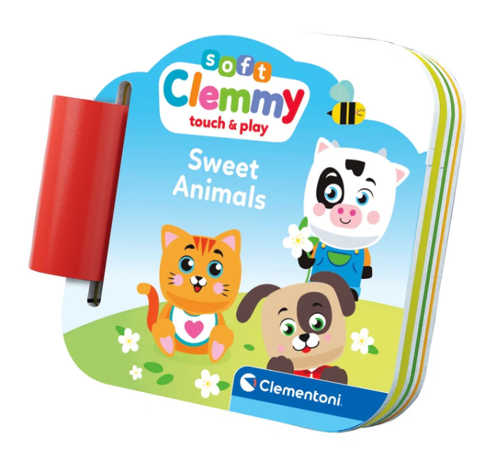 Žaislų rinkinys clemmy sweet animals su kačiuku, šuniuku ir karvyte 3