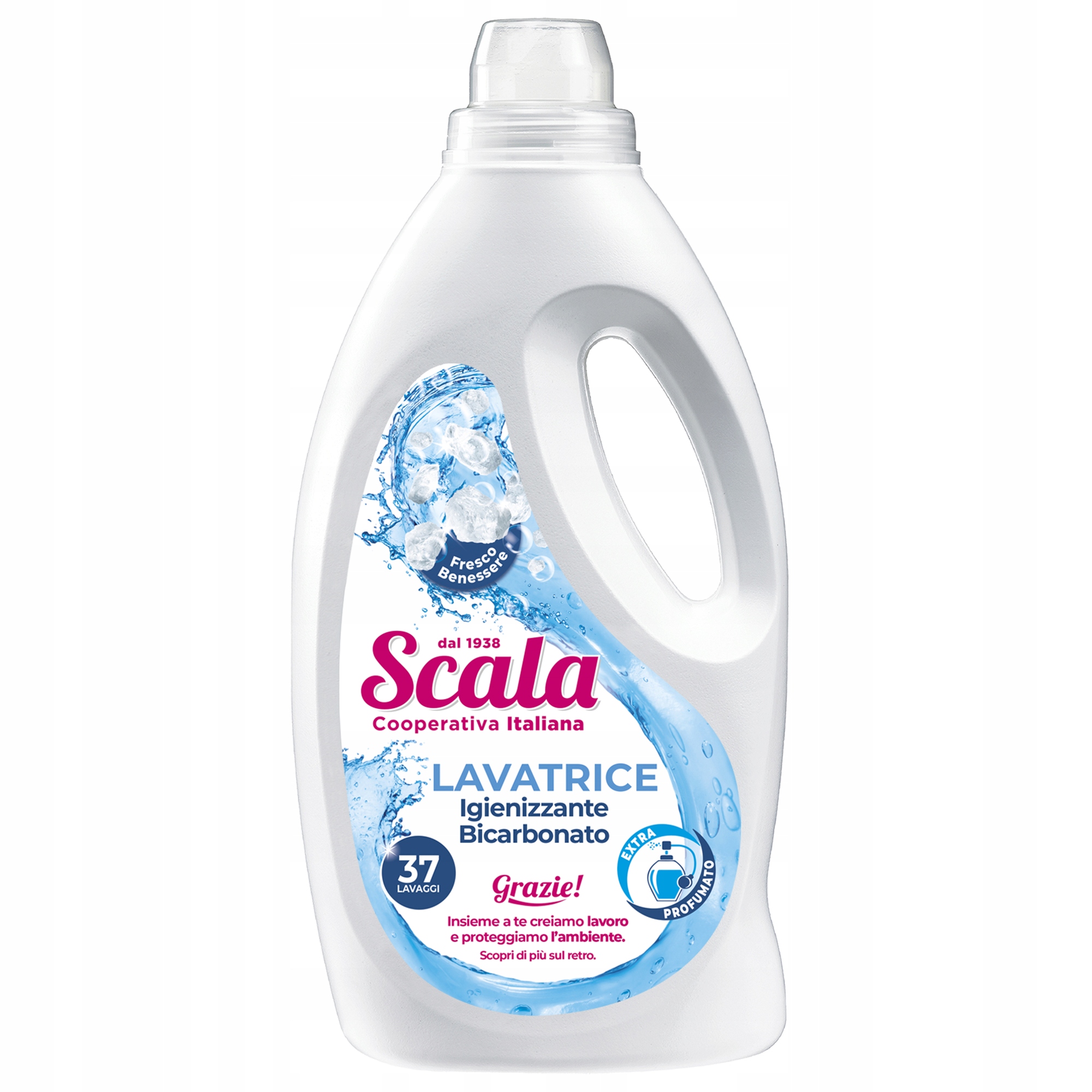 Baltų audinių koncentruotas skalbiklis Jūros gaiva SCALA 1500ml (37 SKALBIMAI)