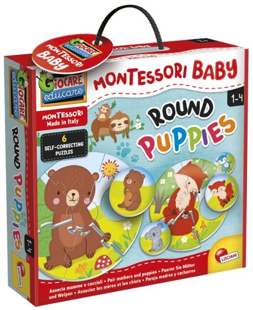 Edukacinis žaidimas lisciani giochi montessori baby round puppies (fr)