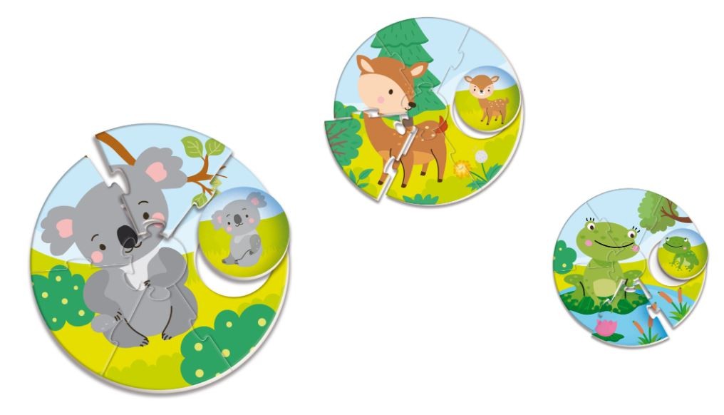 Edukacinis žaidimas lisciani giochi montessori baby round puppies (fr)
