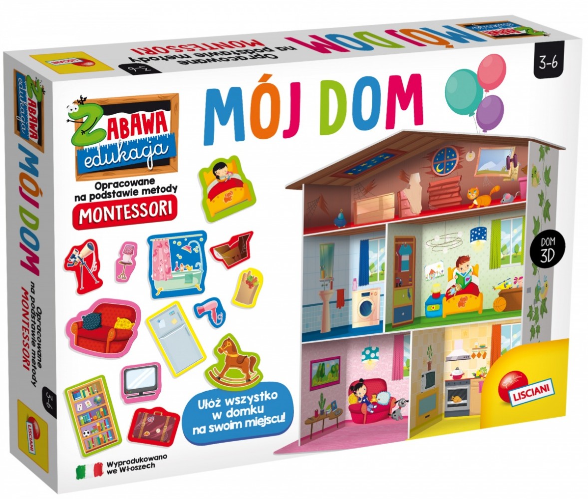 Edukacinis žaidimas lisciani: montessori maxi - mano namai