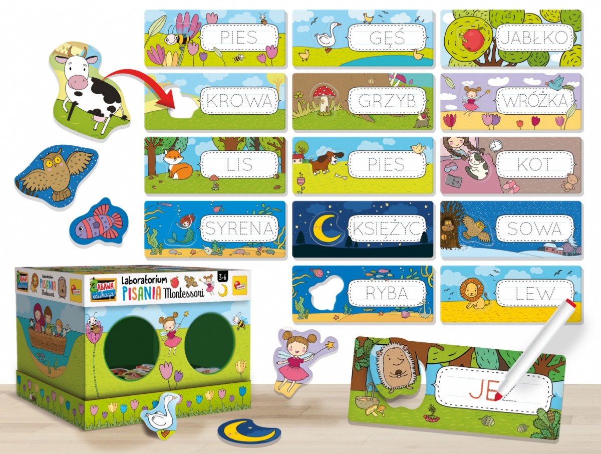 Edukacinis žaidimas montessori rašymo laboratorija lisciani