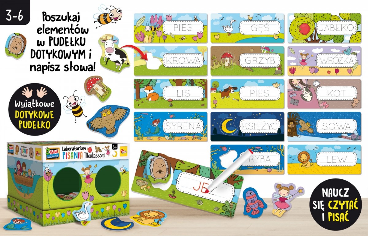 Edukacinis žaidimas montessori rašymo laboratorija lisciani
