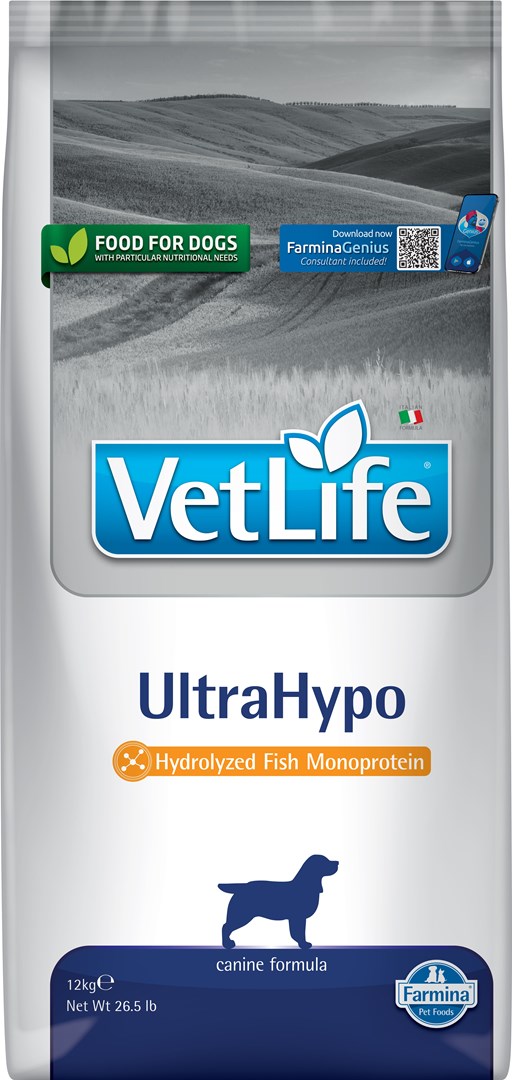 Farmina vet life ultrahypo canine su žuvimi, 12 kg