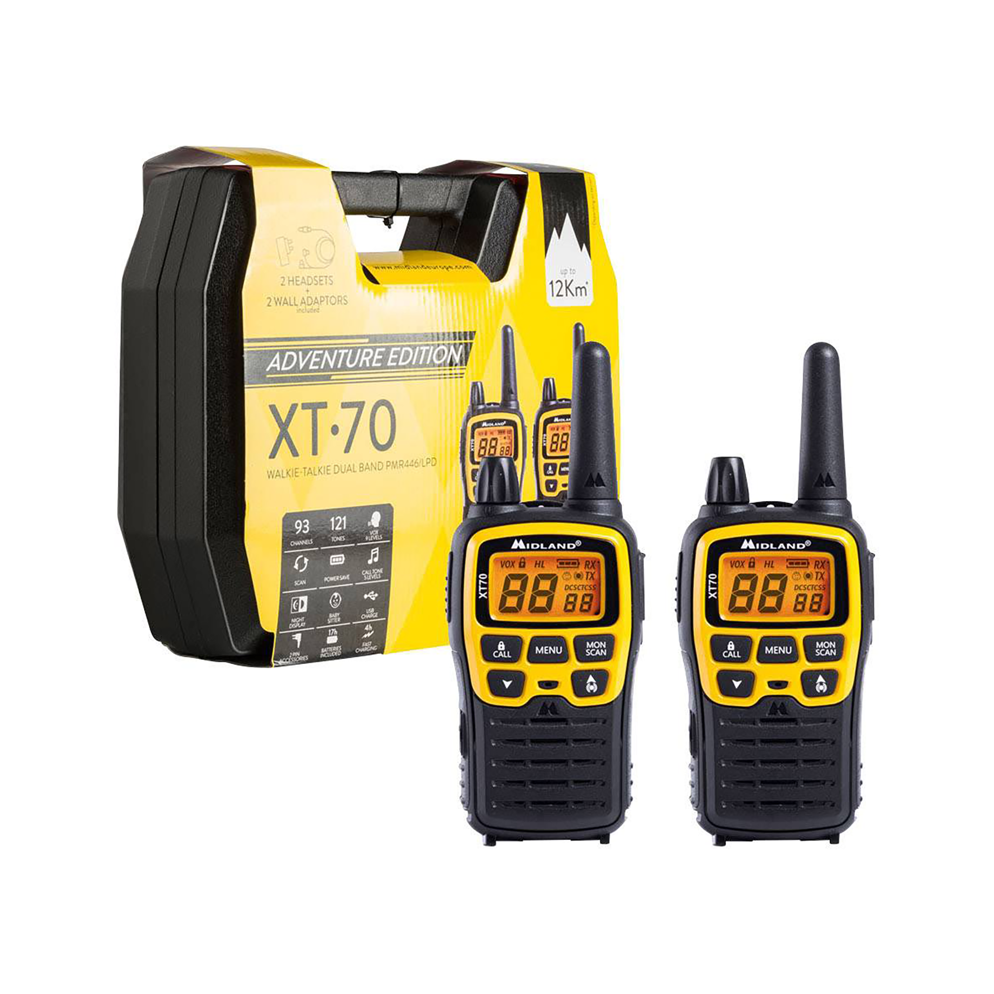 rankiniai radijo imtuvai pmr midland xt70 dėklas