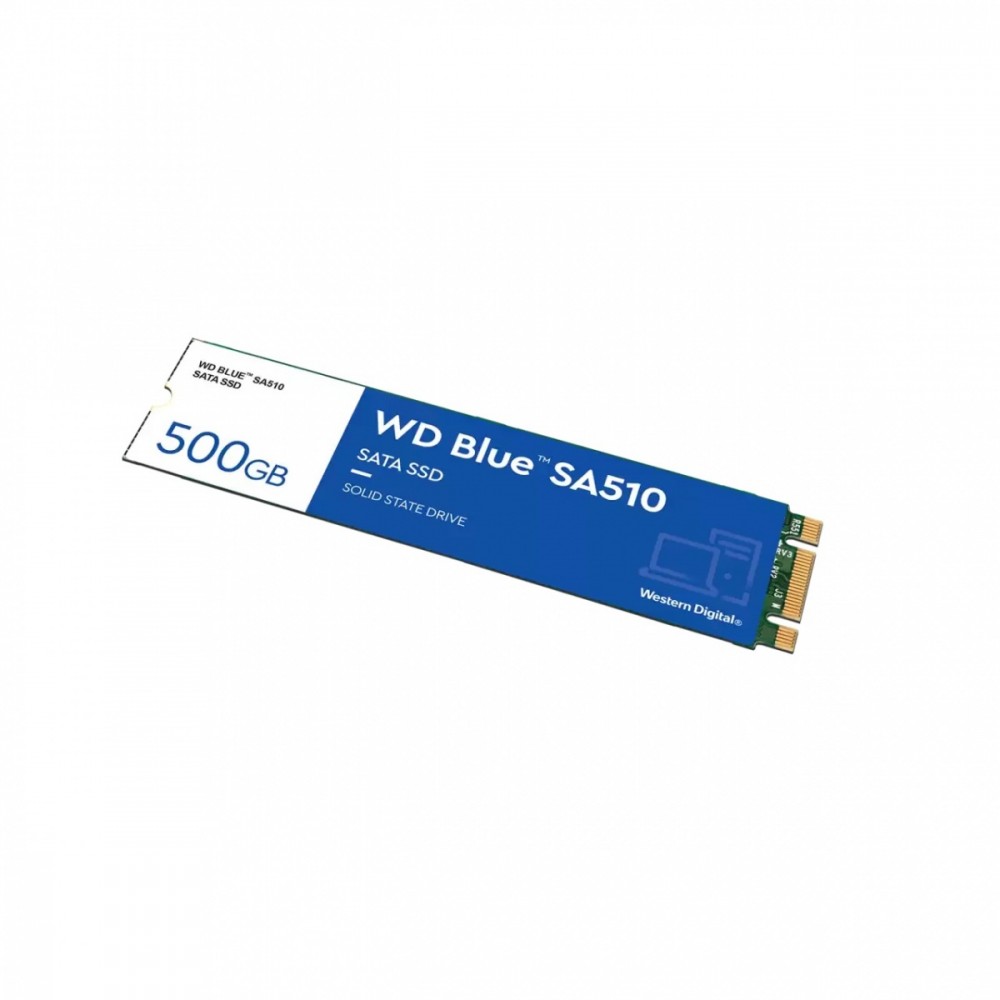 Ssd vidinis kietasis diskas ssd|western digital|blue sa510|500gb|m.2|sata 3.0|write speed 510 mbytes/sec|read speed 560 mbytes/sec|2.38mm|tbw 200 tb|mtbf 1750000 hours|wds500g3b0