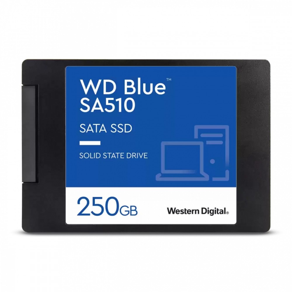 Ssd vidinis kietasis diskas ssd diskas|western digital|mėlynasis sa510|250 gb|sata 3.0|įrašymo sparta 440 mbajtų/sek|skaitymo sparta 555 mbajtų/sek|2,5