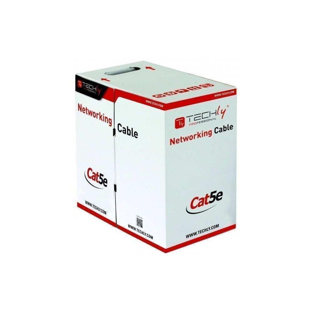 Maitinimo laidas tinklo kabelis techly, vyta pora, cat 5e f / utp tvirtas 305 m juodas lauko cca