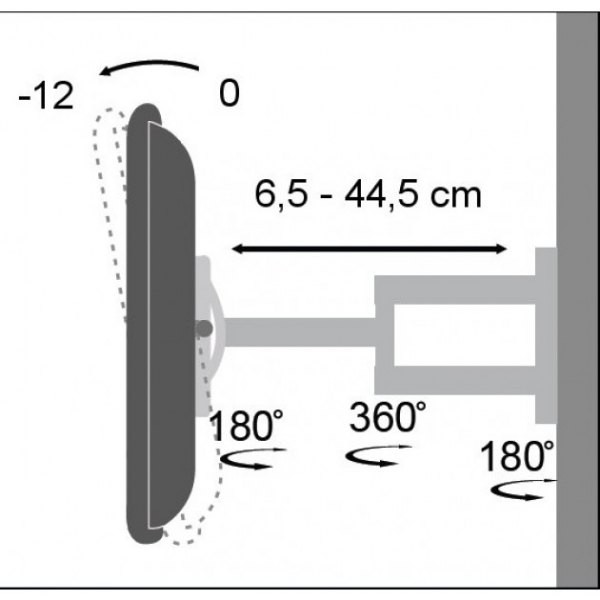 Tv laikiklis techly ica-lcd-2903wh 19-37”