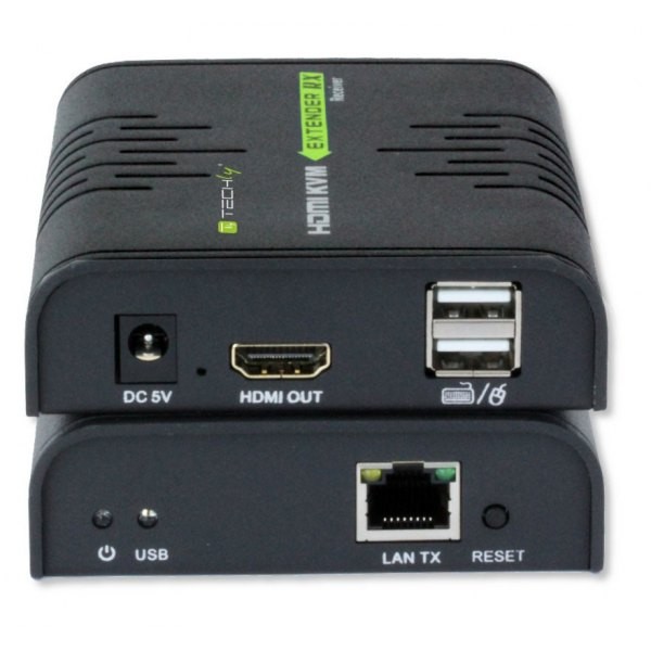 Priedas ilgiklis kvm techly hdmi+usb cat5e/6 iki 120m