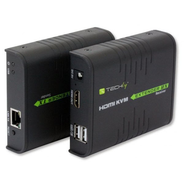 Priedas ilgiklis kvm techly hdmi+usb cat5e/6 iki 120m