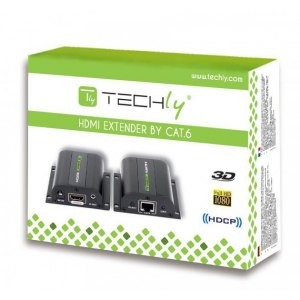 Hdmi ilgiklis techly full hd 1080p iki 60m cat6/6a/7 su ir