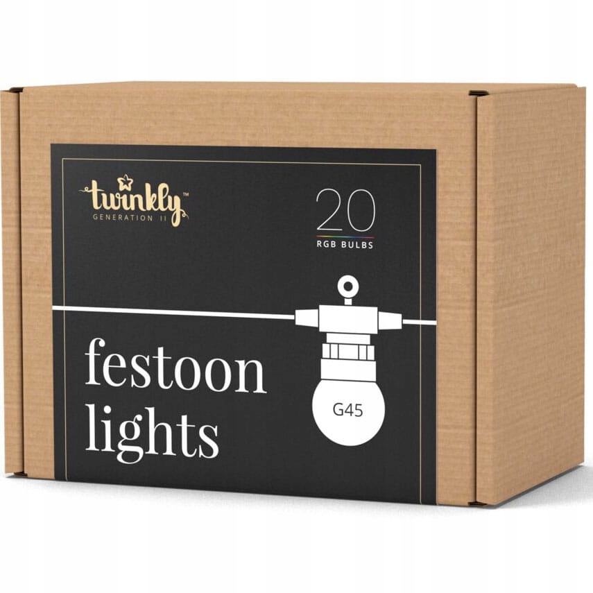 Smart lights twinkly festoon 20 rgb 10 m