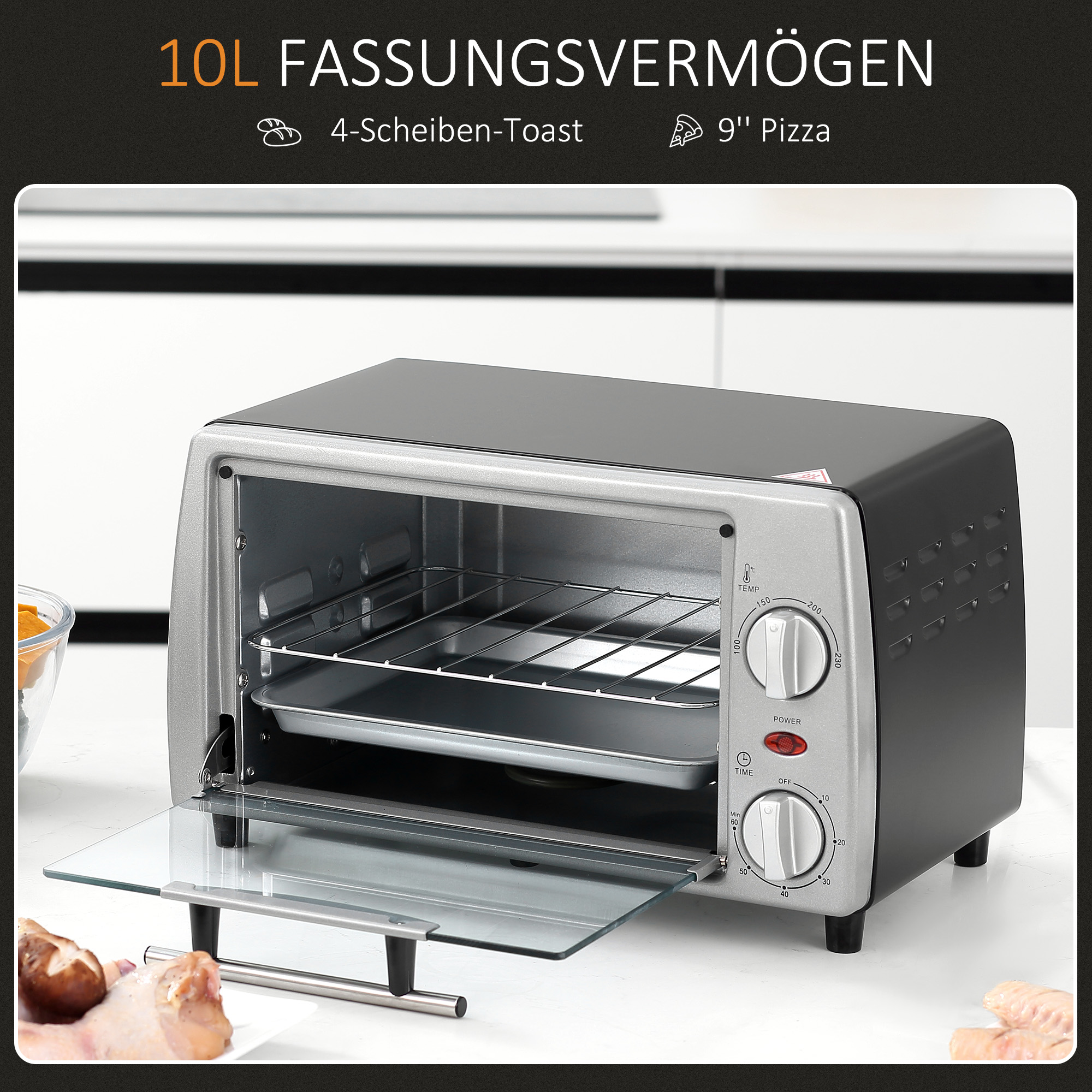 Mini orkaitė 10 l 3