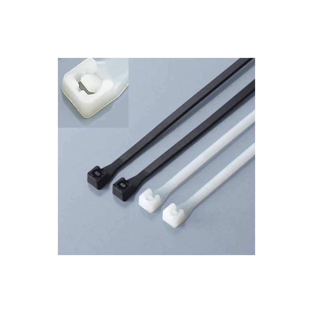 Techly nylon clamps 200 x 2.5mm 100 pcs, black (306370)