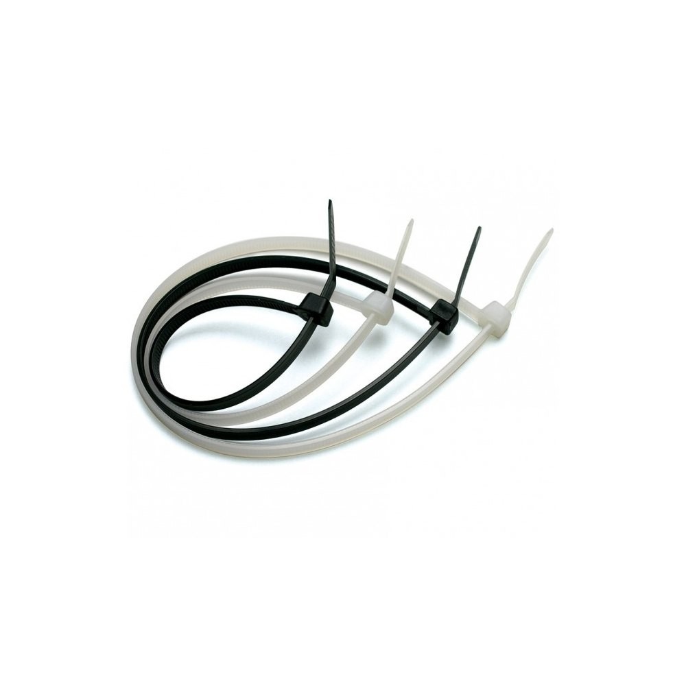 Techly nylon clamps 200 x 2.5mm 100 pcs, black (306370)