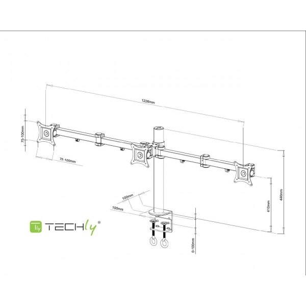 Monitoriaus laikiklis techly led/lcd 13-24