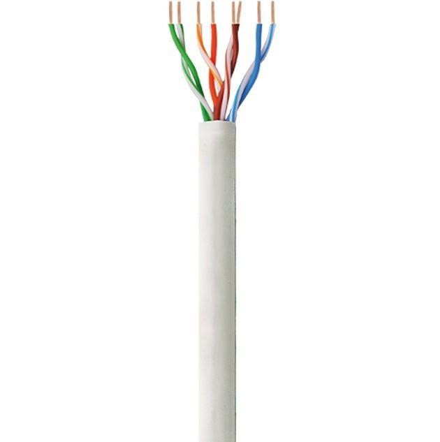 Tinklo laidas techly utp cat6 masinis kabelis 4x2 kieto vario 305m pilkas