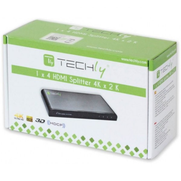Hdmi šakotuvas techly hdmi 1/4 ultra hd 3d