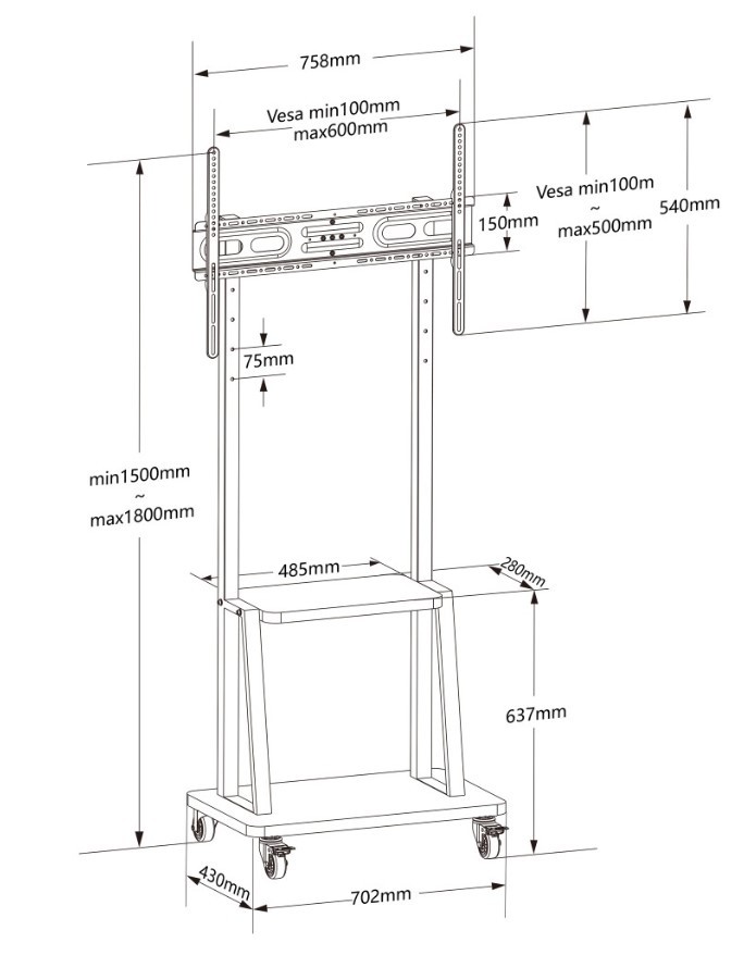 Tv laikiklis techly ica-tr3390 32-70