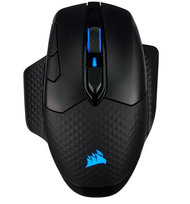 Žaidimų pelė corsair dark core, juoda