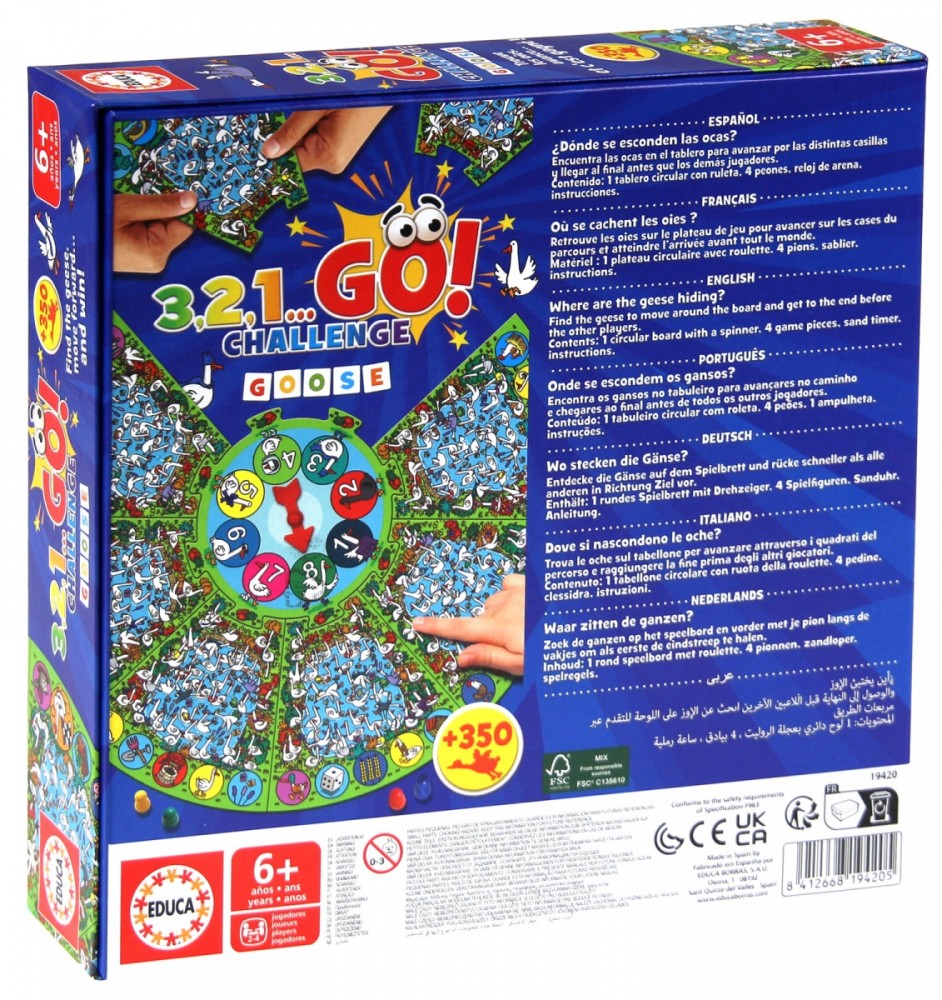 Stalo žaidimas educa 3,2,1 go challenge, en, fr