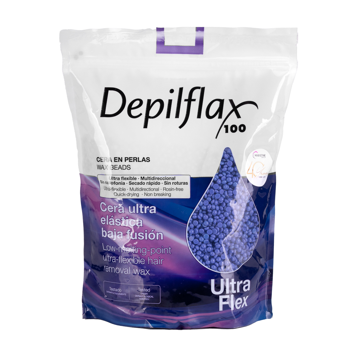 Depilflax Ultraflex Mauve – profesionalus veganiškas depiliacinis vaškas perliukais (1 kg)
