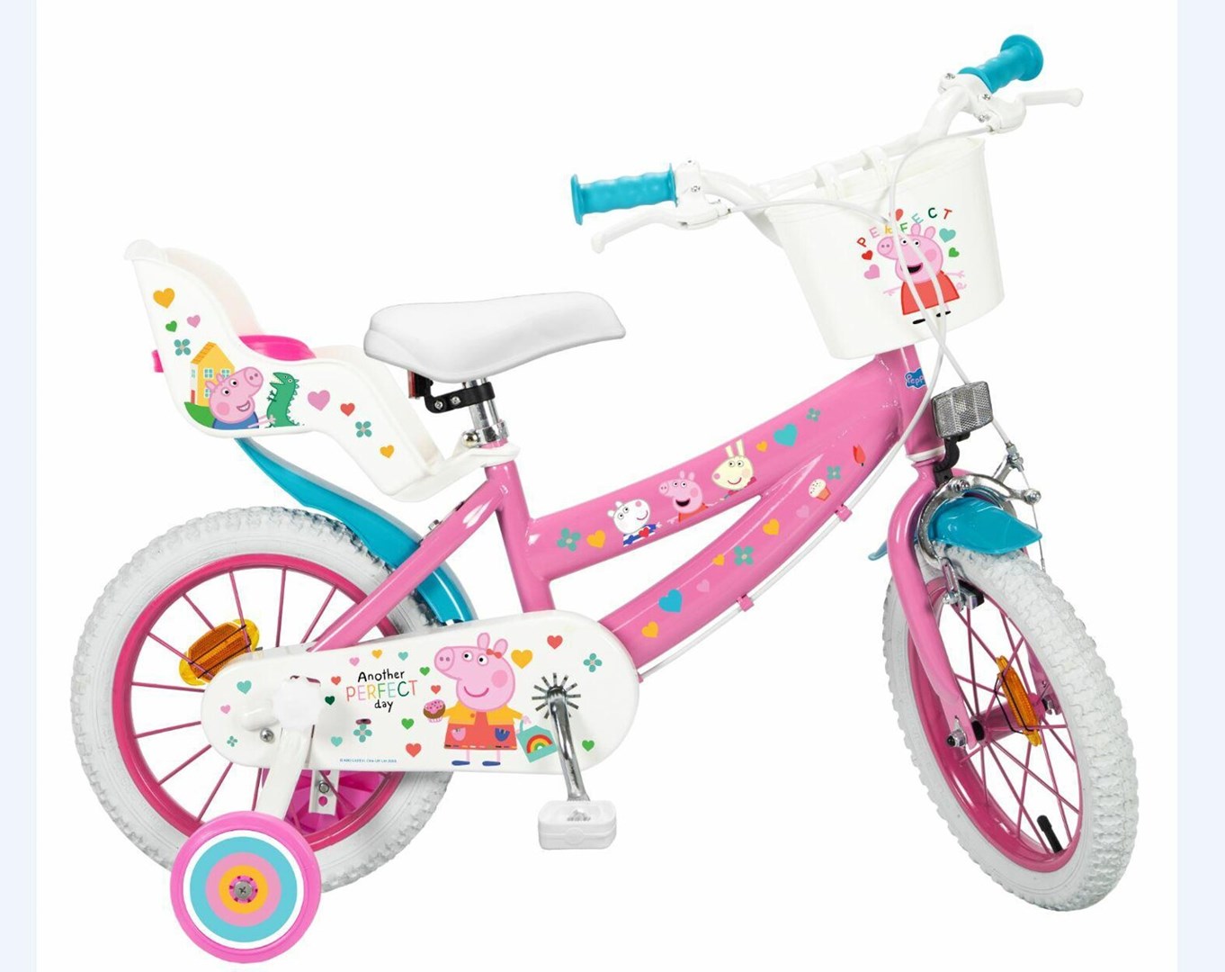 Vaikiškas dviratis 16" peppa pig, rožinis