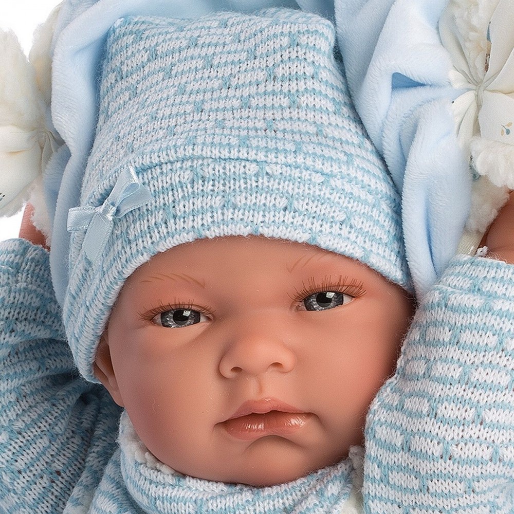 Lėlė kūdikis berniukas nico su pagalvėle llorens 73859, 38 cm