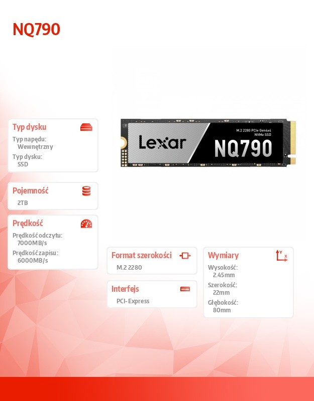 Ssd vidinis kietasis diskas lexar lnq790x002t-rnnng