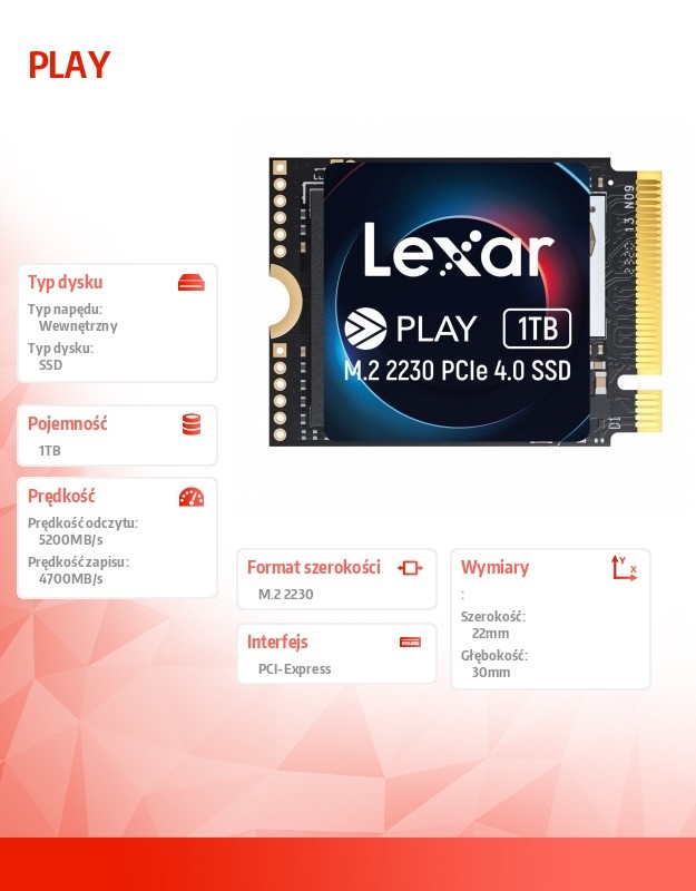 Ssd vidinis kietasis diskas lexar play