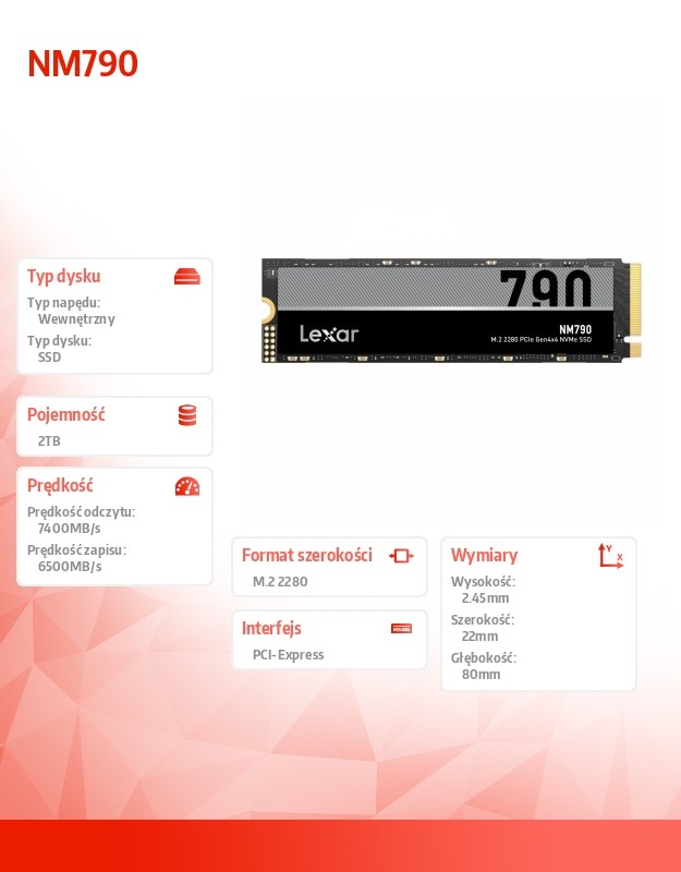 Ssd vidinis kietasis diskas lexar lnm790x002t-rnnng