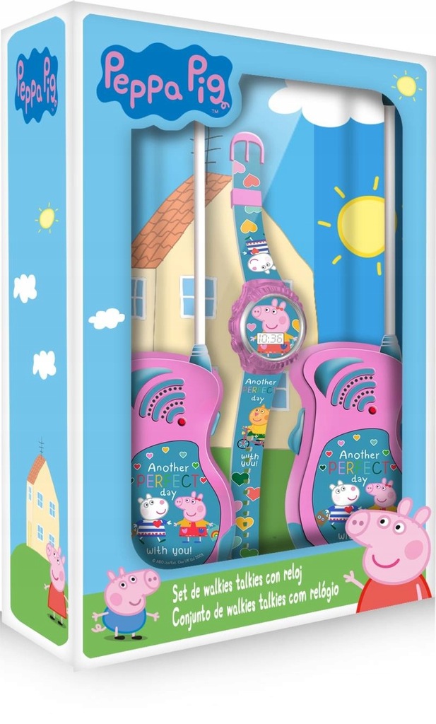 Laiktodis racijos vaikams Playset Peppa pig, įvairių spalvų, 3 vnt.