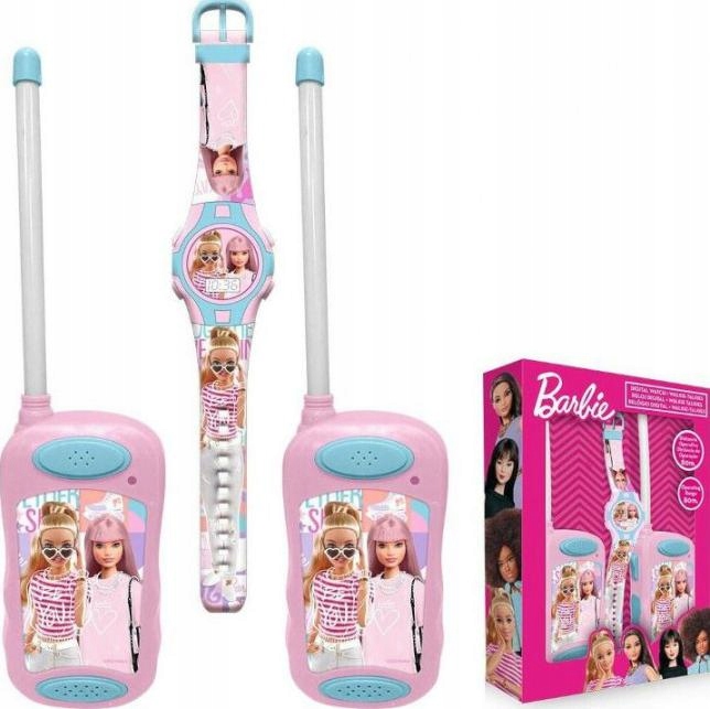 Barbie walkie talkie rinkinys ir vaikiškas skaitmeninis laikrodis bb00020