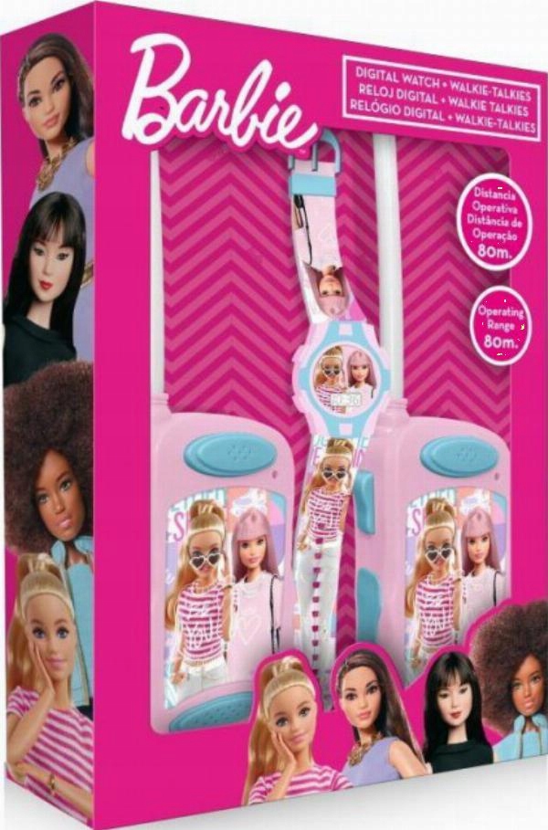 Barbie walkie talkie rinkinys ir vaikiškas skaitmeninis laikrodis bb00020