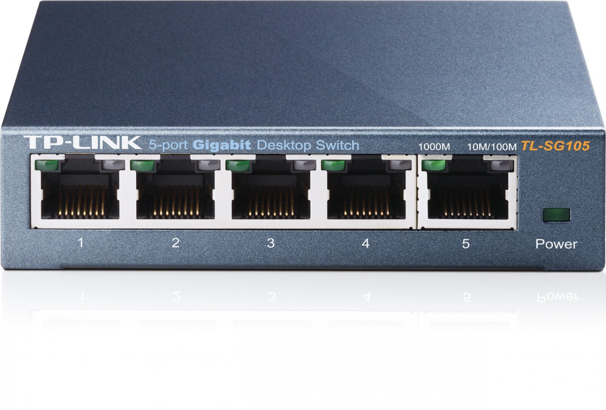 Tp-link stalo komutatorius tl-sg105 1000mbps, automatinis mac adresų mokymasis, automatinis mdi/mdix