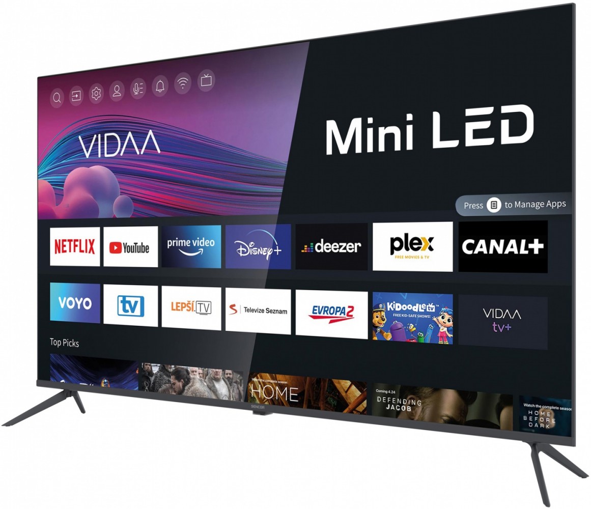 Hisense 55 colių mini led išmanusis televizorius su vidaa