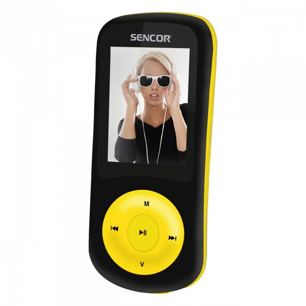 Mp3 grotuvas sencor mp4 sfp 5870byl, juodas/geltonas