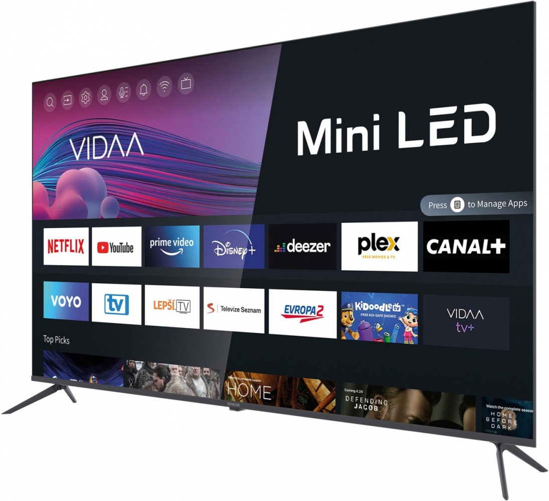 Hisense 65" mini led išmanusis televizorius su vidaa