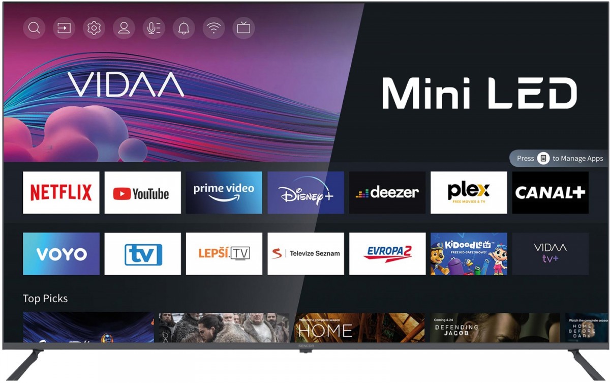 Hisense 65" mini led išmanusis televizorius su vidaa