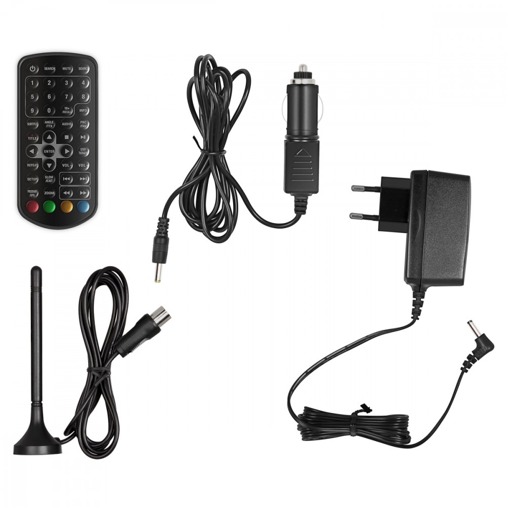 Nešiojamas televizorius su DVD ir DVB-T MPEG4 imtuvu