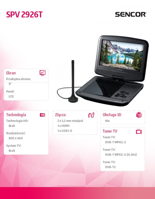 Nešiojamas televizorius su DVD ir DVB-T MPEG4 imtuvu