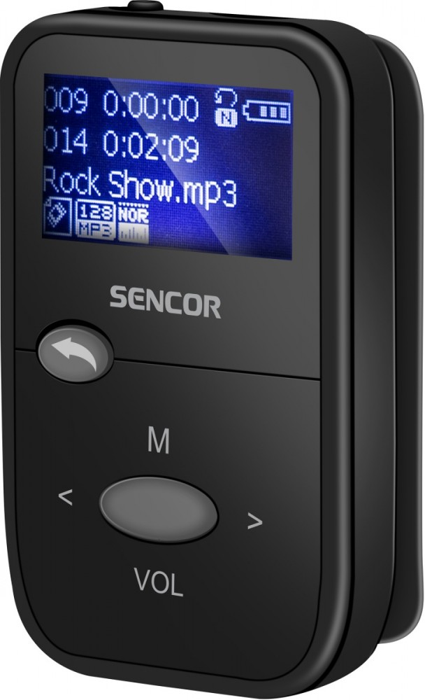 Mp3 grotuvas mp3 grotuvas sencor sfp4408bk, 8gb, juodas