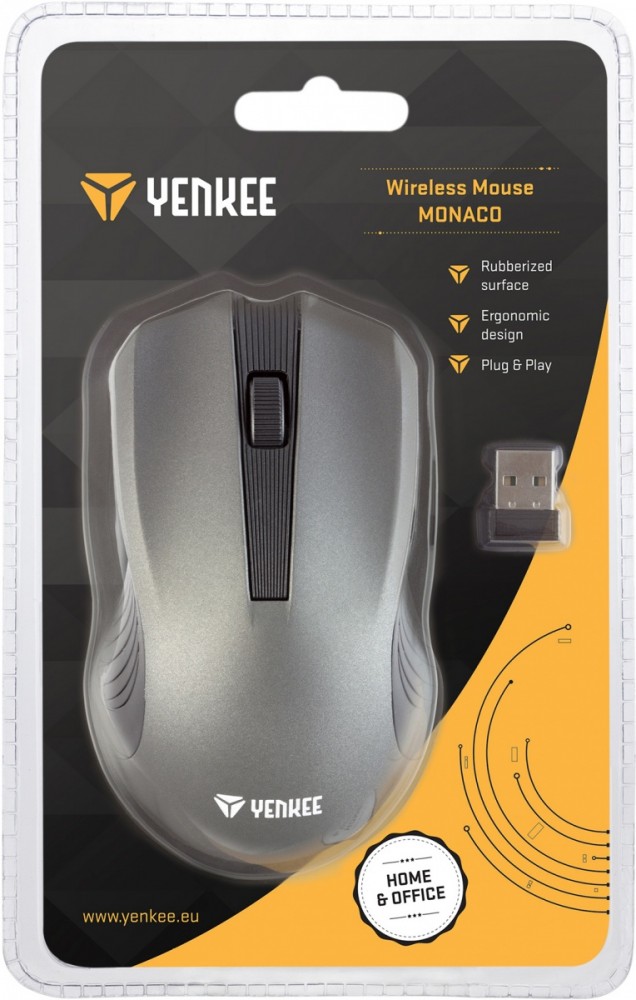 Belaidė pelė belaidė pelė yenkee monaco, pilka