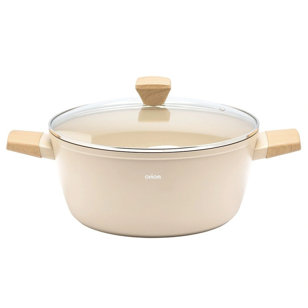Puodas su keramine danga, smėlio spalvos, 28 cm, 6,6 l 2