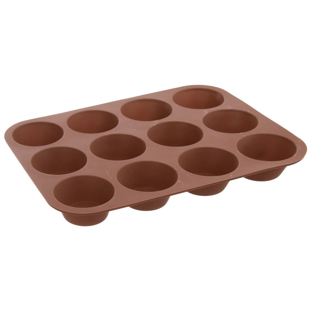 Silikoninė keksiukų forma 32,5 × 25 cm ruda 2