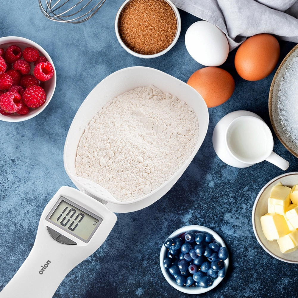Skaitmeninės virtuvinės svarstyklės šaukšto formos 1 kg 270 ml