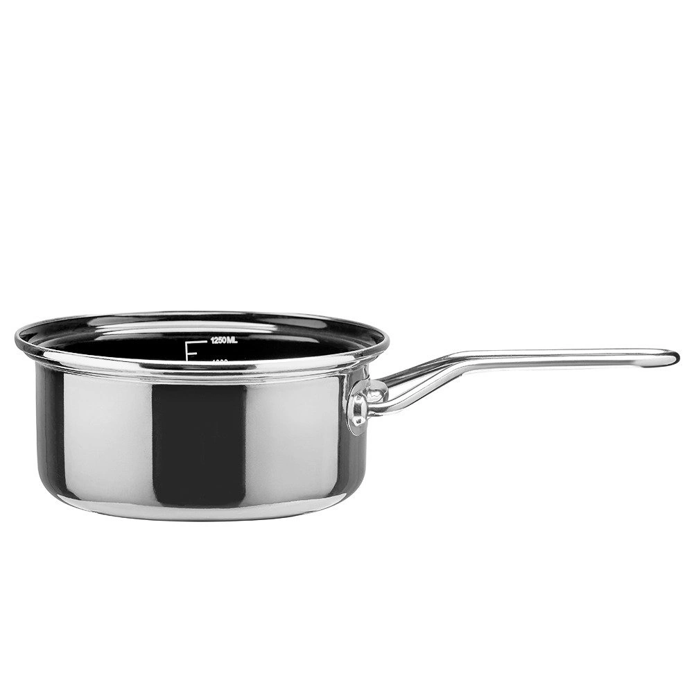Puodas emaliuotas su matavimo skale, juodas, Ø 18 cm 2