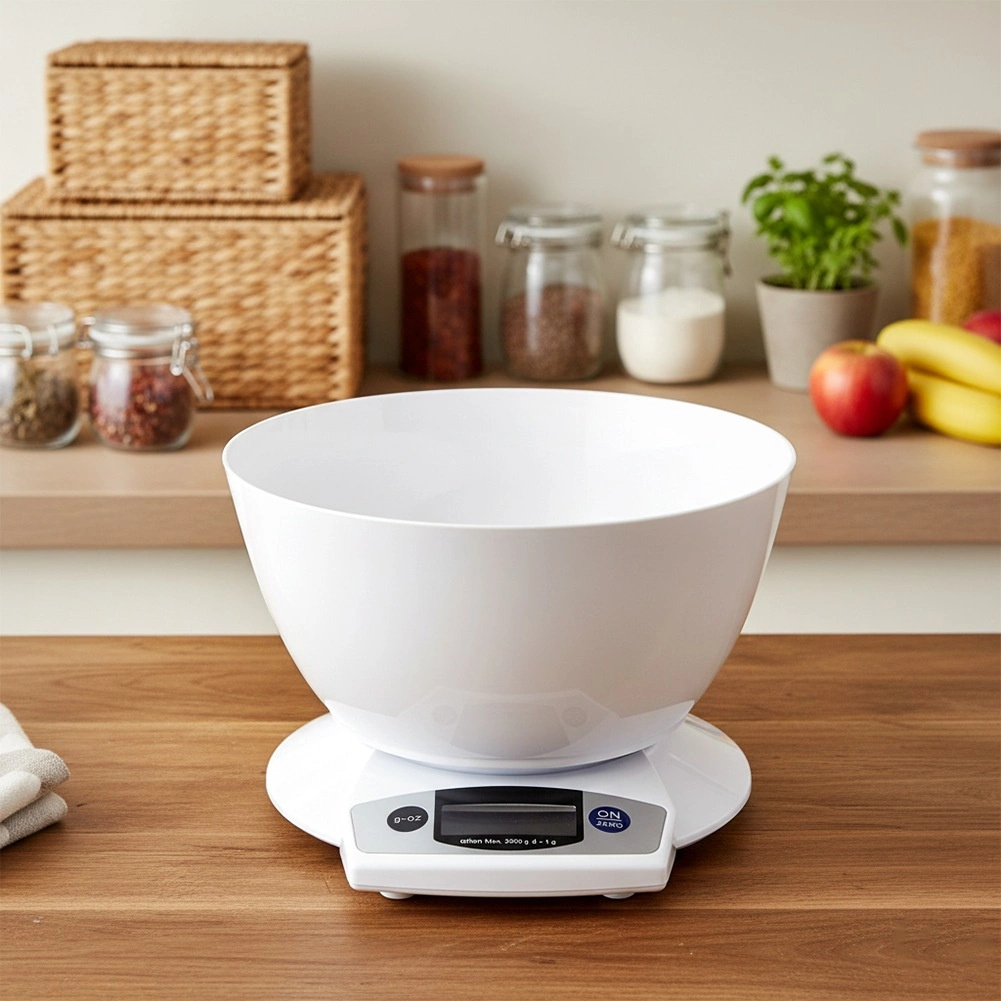 Virtuvinės svarstyklės su dubeniu 5 kg, 2,5 l