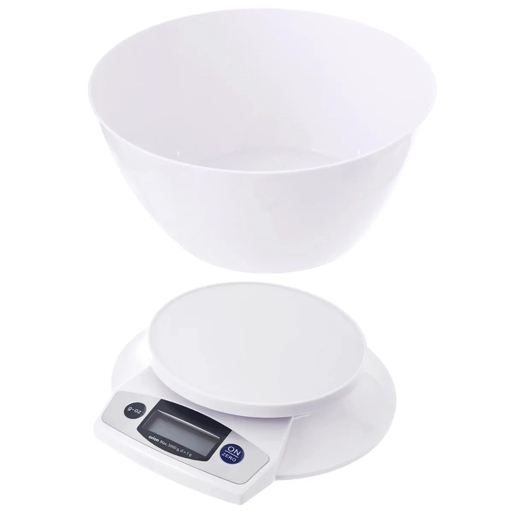 Virtuvinės svarstyklės su dubeniu 5 kg, 2,5 l 2